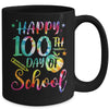 Tie Dye Happy 100th Day Of School Teacher Student 100 Days Mug | teecentury