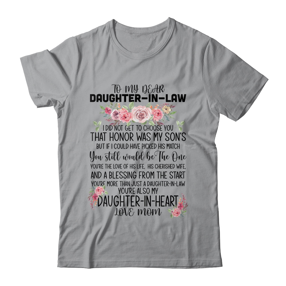 To My Dear Daughter In Law Gift T-Shirt & Hoodie | Teecentury.com
