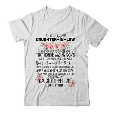 To My Dear Daughter In Law Gift T-Shirt & Hoodie | Teecentury.com