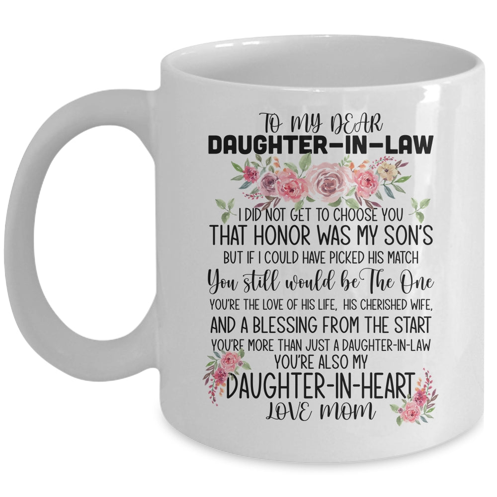 To My Dear Daughter In Law Gift Mug Coffee Mug | Teecentury.com