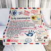 Personalized To My Granddaughter From Grandma Nana Blanket Letter Airmail The Strength Of My Love For You Granddaughter Birthday Christmas Fleece Blanket Blanket | Teecentury.com