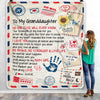 Personalized To My Granddaughter From Grandma Nana Blanket Letter Airmail The Strength Of My Love For You Granddaughter Birthday Christmas Fleece Blanket Blanket | Teecentury.com