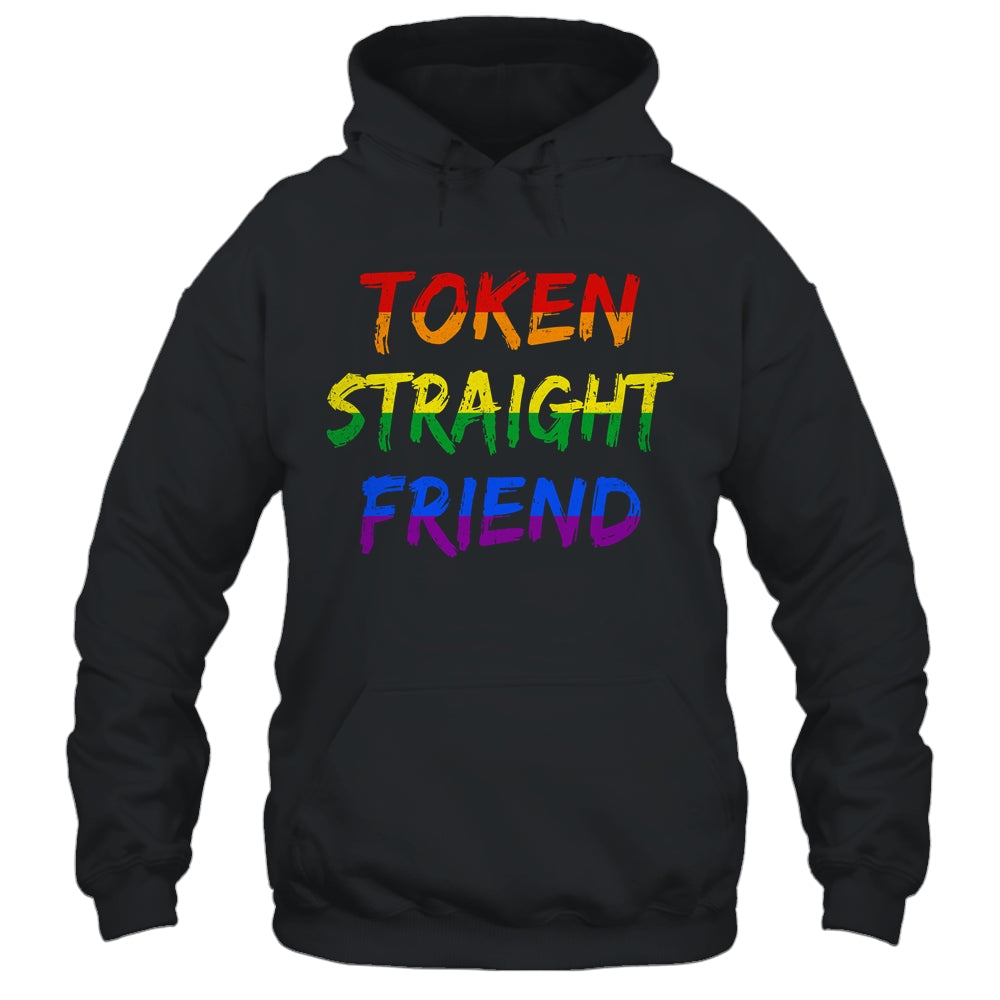 Token Straight Friend GAY PRIDE LGBTQ Rainbow Colors Shirt & Tank Top | teecentury