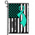 Tourette Syndrome Awareness America Flag Teal Ribbon Flag | Teecentury.com