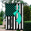 Tourette Syndrome Awareness America Flag Teal Ribbon Flag | Teecentury.com