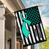 Tourette Syndrome Awareness America Flag Teal Ribbon Flag | Teecentury.com
