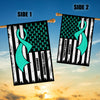 Tourette Syndrome Awareness America Flag Teal Ribbon Flag | Teecentury.com