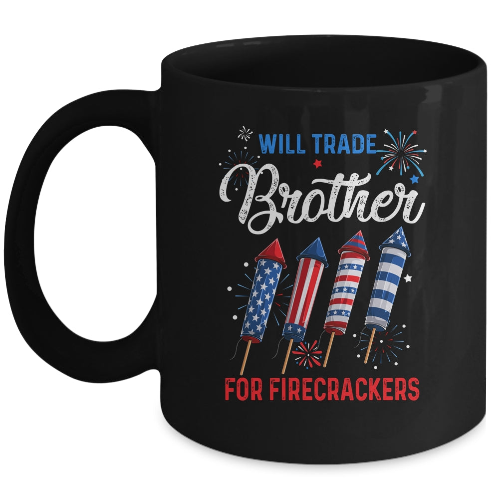 Trade Brother For Firecrackers Funny Girls 4th Of July Mug | teecentury