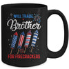 Trade Brother For Firecrackers Funny Girls 4th Of July Mug | teecentury