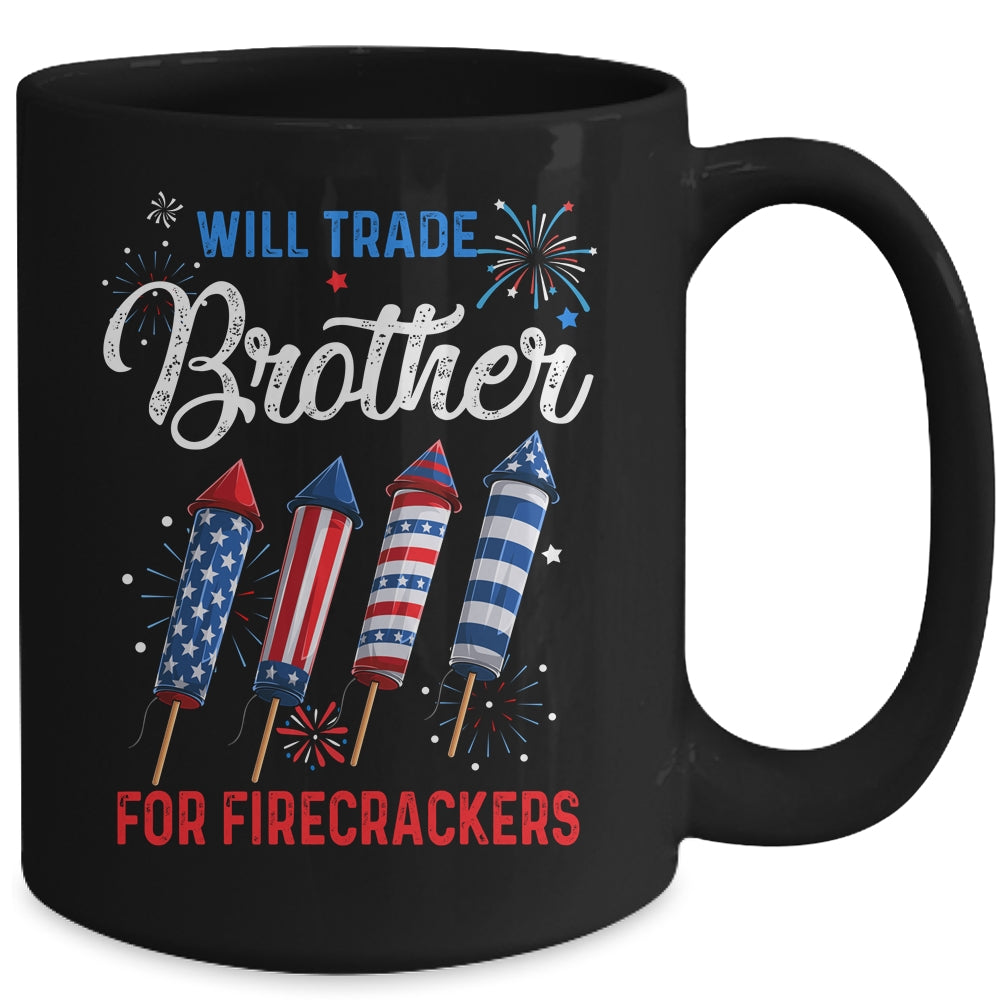 Trade Brother For Firecrackers Funny Girls 4th Of July Mug | teecentury