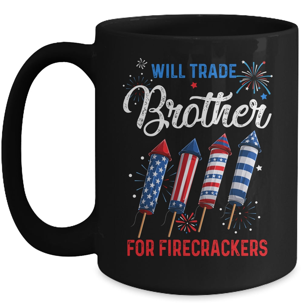 Trade Brother For Firecrackers Funny Girls 4th Of July Mug | teecentury
