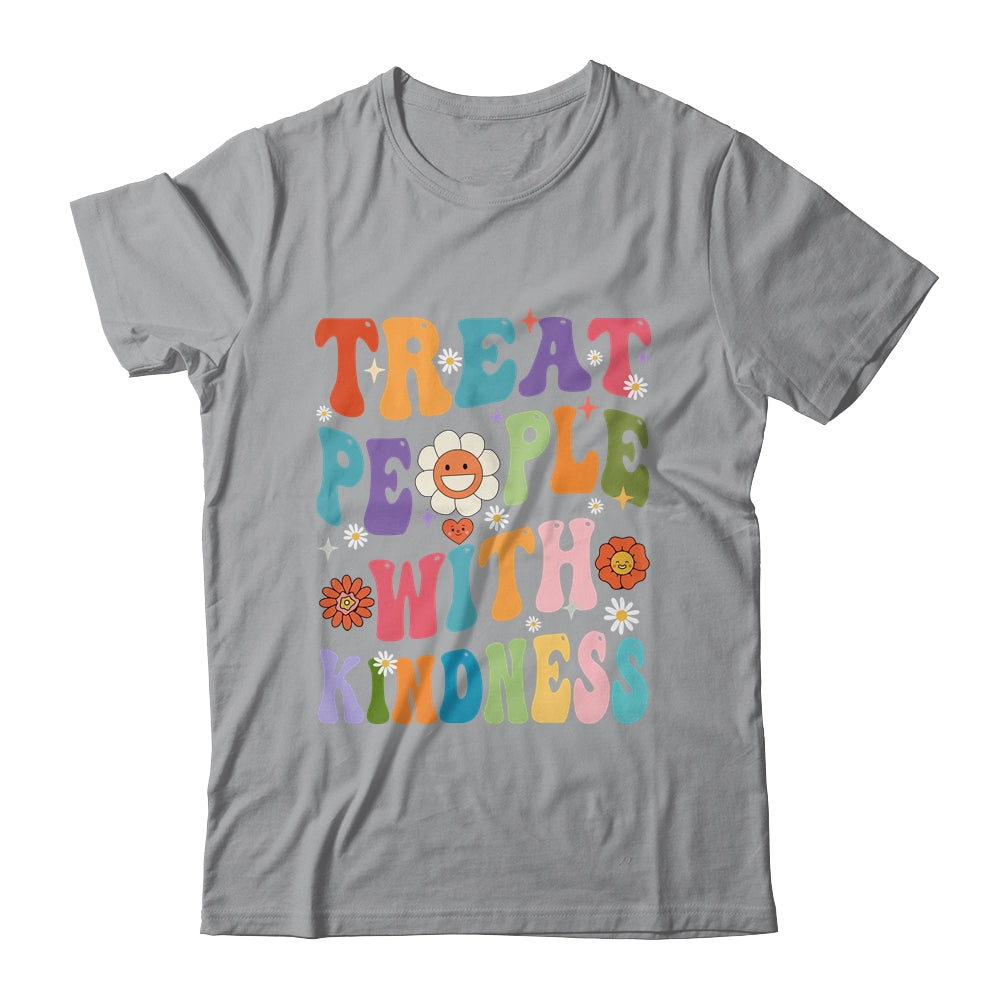Treat People With Kindness Positive Mindset Groovy Women Shirt & Hoodie | teecentury