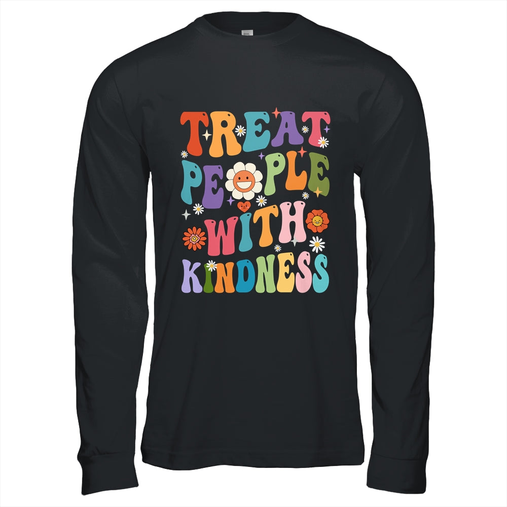 Treat People With Kindness Positive Mindset Groovy Women Shirt & Hoodie | teecentury