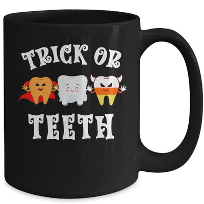 Trick Or Teeth Funny Dental Halloween Treat Dentist Mug | teecentury