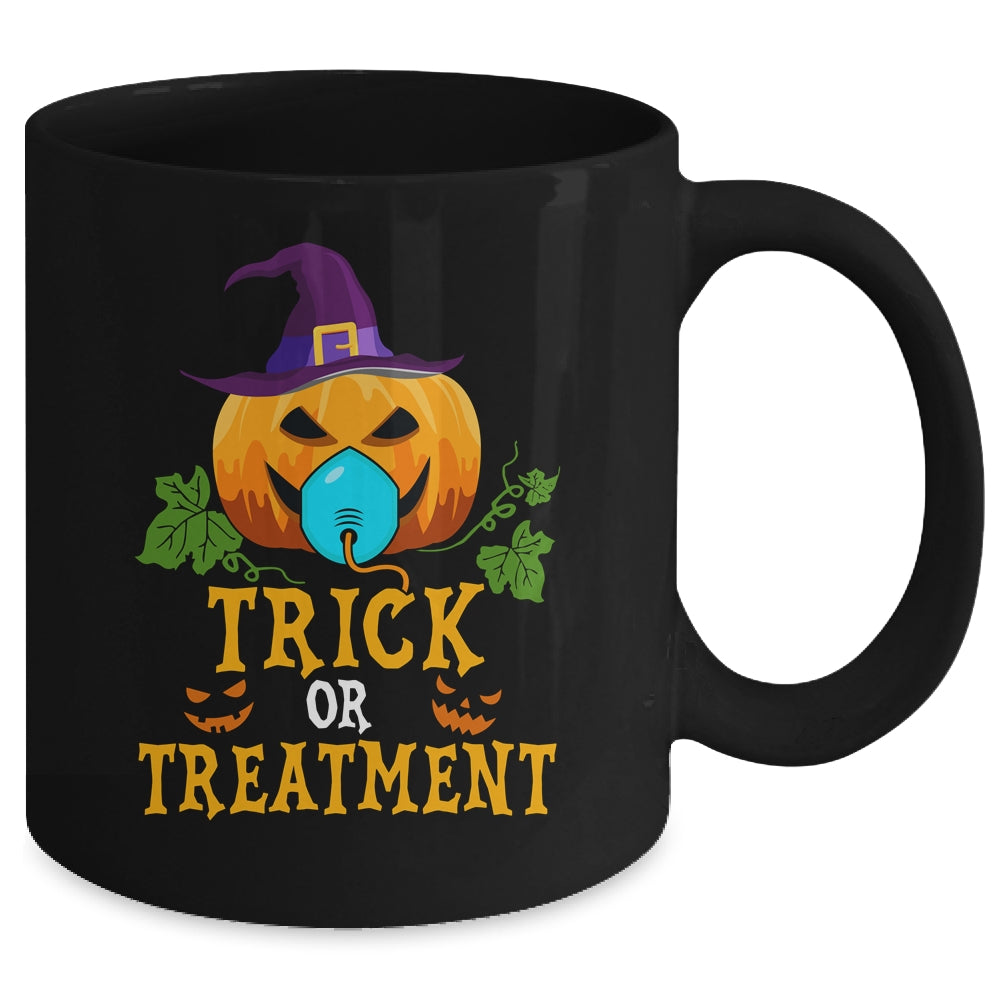 Trick Or Treatment Respiratory Halloween Therapist Nurse Mug | teecentury