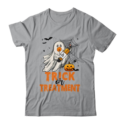 Trick Or Treatment Respiratory Therapist Halloween Nurse Shirt & Hoodie | teecentury