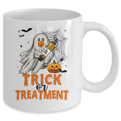 Trick Or Treatment Respiratory Therapist Halloween Nurse Mug | teecentury