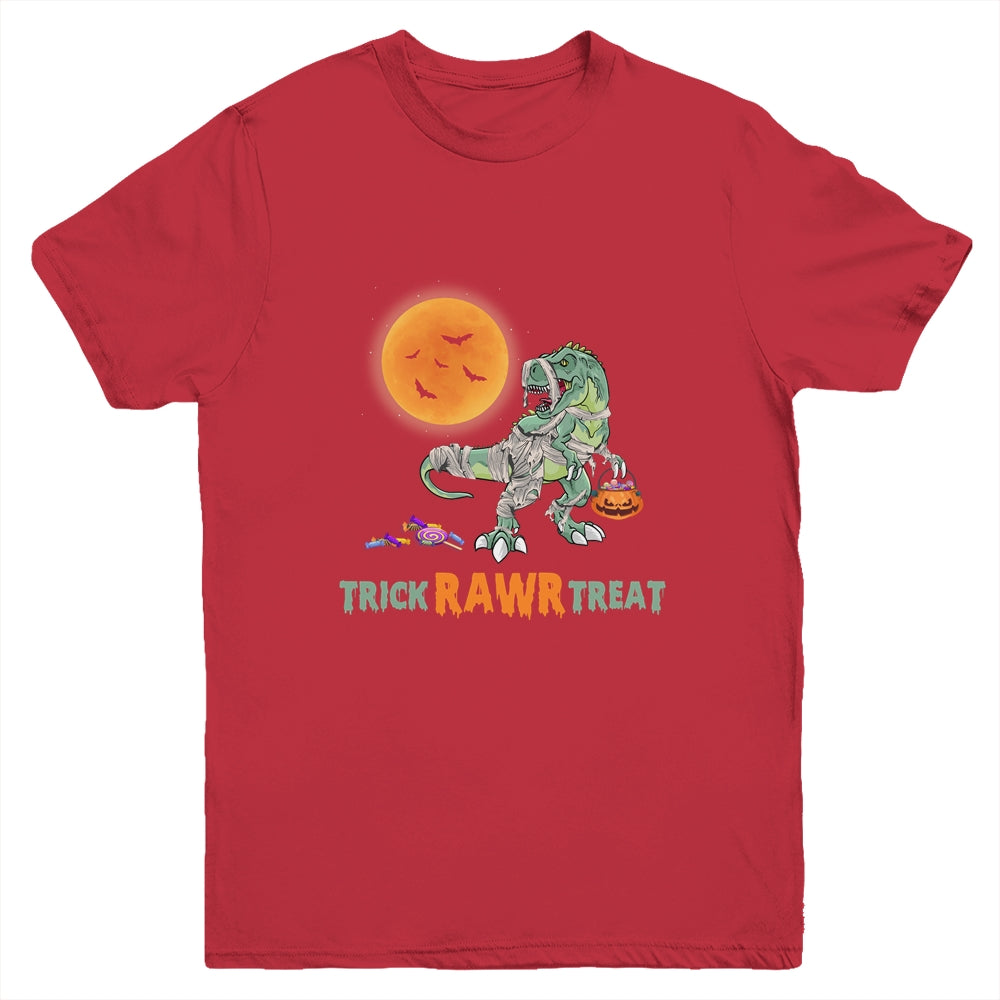 Trick Rawr Treat Halloween Dinosaur T Rex For Boy Youth Youth Shirt | Teecentury.com
