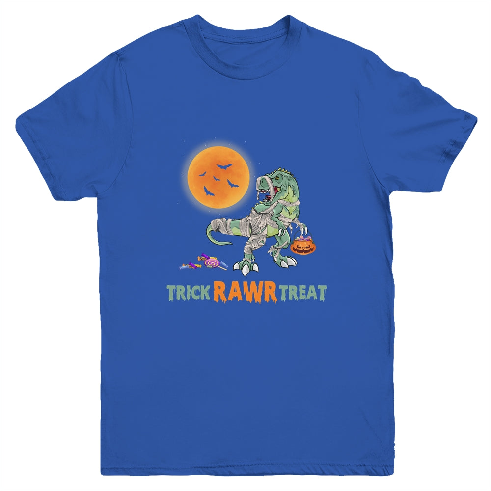 Trick Rawr Treat Halloween Dinosaur T Rex For Boy Youth Youth Shirt | Teecentury.com