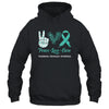 Trigeminal Neuralgia Awareness Peace Love Cure Leopard T-Shirt & Hoodie | Teecentury.com