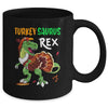 Turkey Saurus Rex Funny Dinosaur Trex Thanksgiving Boy Kids Mug | teecentury