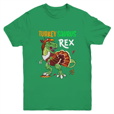 Turkey Saurus Rex Funny Dinosaur Trex Thanksgiving Boy Kids Youth Shirt | teecentury
