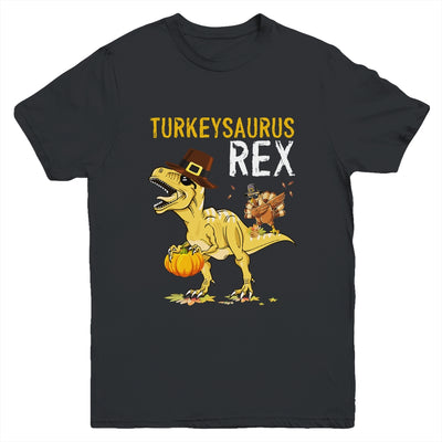 Turkeysaurus Rex Dab Turkey Dino Toddler Boys Thanksgiving Youth Youth Shirt | Teecentury.com