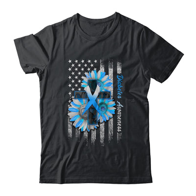 USA Flag In November We Wear Blue Diabetes Awareness Month Shirt & Hoodie | teecentury