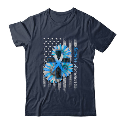 USA Flag In November We Wear Blue Diabetes Awareness Month Shirt & Hoodie | teecentury