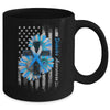 USA Flag In November We Wear Blue Diabetes Awareness Month Mug | teecentury