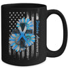 USA Flag In November We Wear Blue Diabetes Awareness Month Mug | teecentury