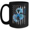 USA Flag In November We Wear Blue Diabetes Awareness Month Mug | teecentury