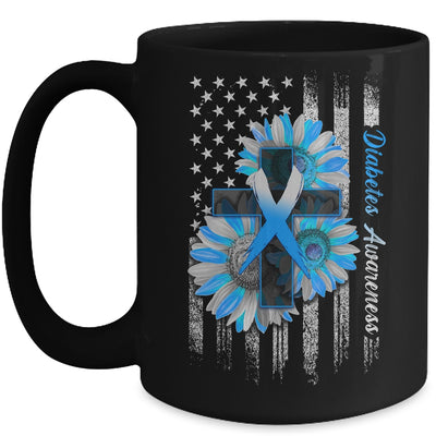 USA Flag In November We Wear Blue Diabetes Awareness Month Mug | teecentury