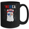 USA Patriotic American Llama July 4th Alpaca Mug Coffee Mug | Teecentury.com