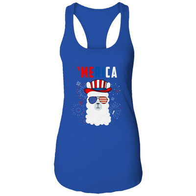 USA Patriotic American Llama July 4th Alpaca T-Shirt & Tank Top | Teecentury.com