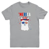 USA Patriotic American Llama July 4th Alpaca Youth Youth Shirt | Teecentury.com