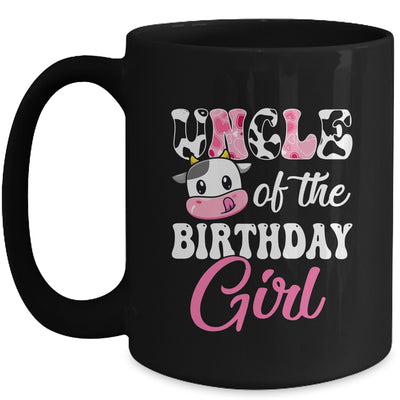 Uncle Of The Birthday Girl Farm Cow 1st Birthday Girl Mug | teecentury