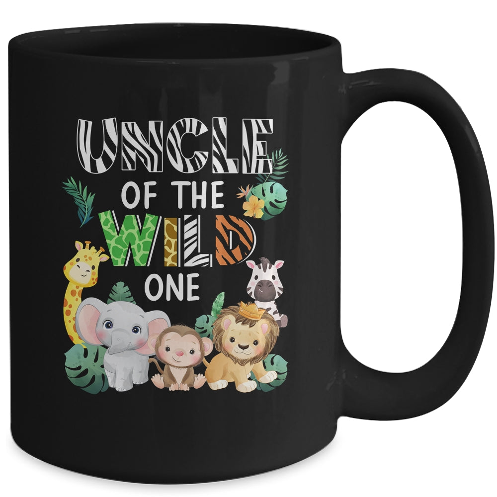 Uncle Of The Wild One Zoo Theme Birthday Safari Animal Mug | teecentury