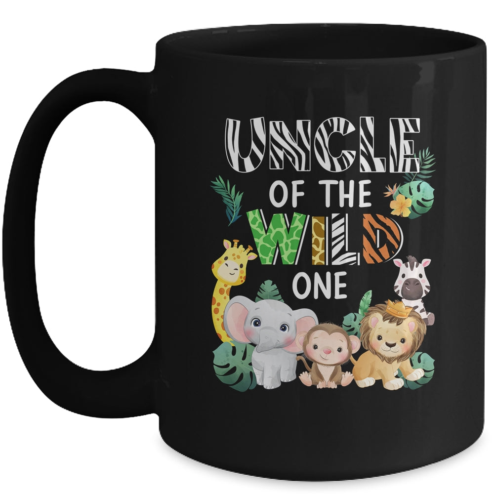 Uncle Of The Wild One Zoo Theme Birthday Safari Animal Mug | teecentury