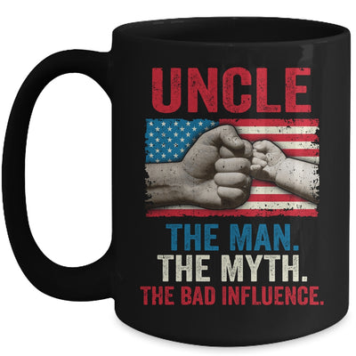 Uncle The Man The Myth The Bad Influence American Flag Mug Coffee Mug | Teecentury.com