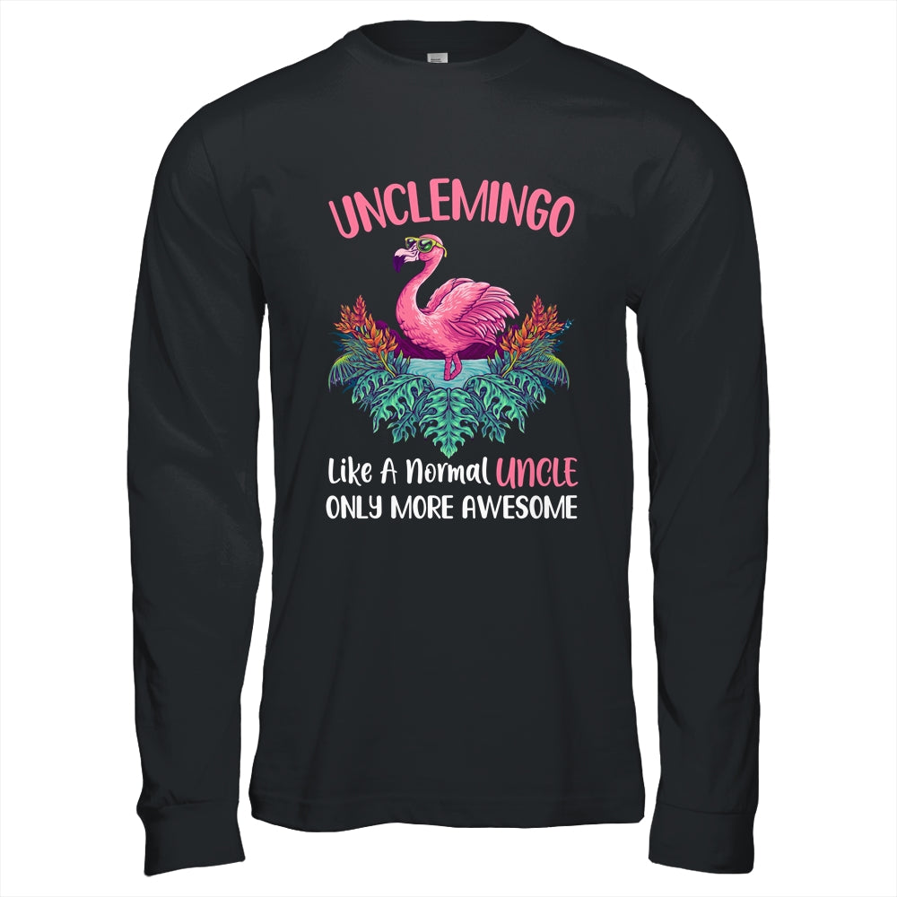 Unclemingo Like An Uncle Only Awesome Floral Flamingo Gift T-Shirt & Hoodie | Teecentury.com