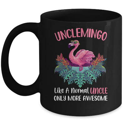 Unclemingo Like An Uncle Only Awesome Floral Flamingo Gift Mug Coffee Mug | Teecentury.com