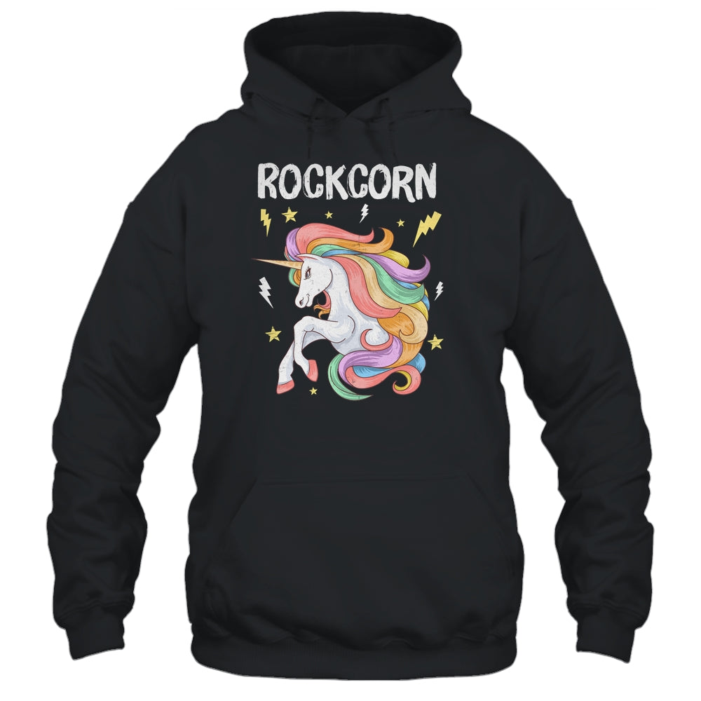 Unicorn And Rock Rockcorn Funny Unicorn Rock Guitar Music Shirt & Hoodie | teecentury