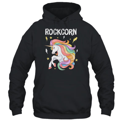 Unicorn And Rock Rockcorn Funny Unicorn Rock Guitar Music Shirt & Hoodie | teecentury