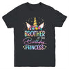 Unicorn Brother Of The Birthday Princess Unicorn Flower Birthday Youth Shirt | teecentury