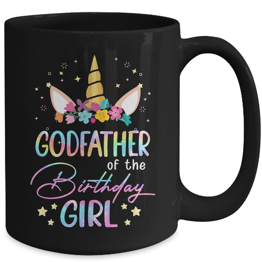 Unicorn Godfather Of The Birthday Girl Unicorn Flower Birthday Mug | teecentury