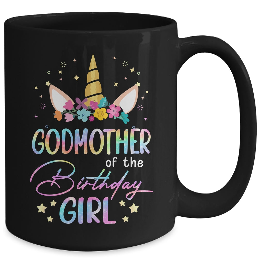 Unicorn Godmother Of The Birthday Girl Unicorn Flower Birthday Mug | teecentury