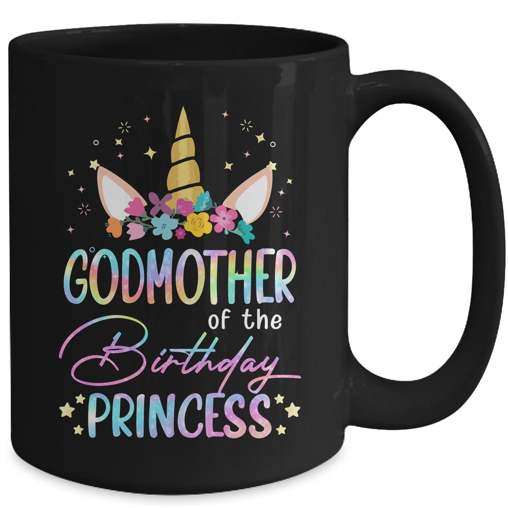 Unicorn Godmother Of The Birthday Princess Unicorn Flower Birthday Mug | teecentury