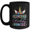 Unicorn Godmother Of The Birthday Princess Unicorn Flower Birthday Mug | teecentury