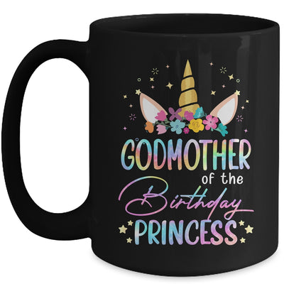 Unicorn Godmother Of The Birthday Princess Unicorn Flower Birthday Mug | teecentury